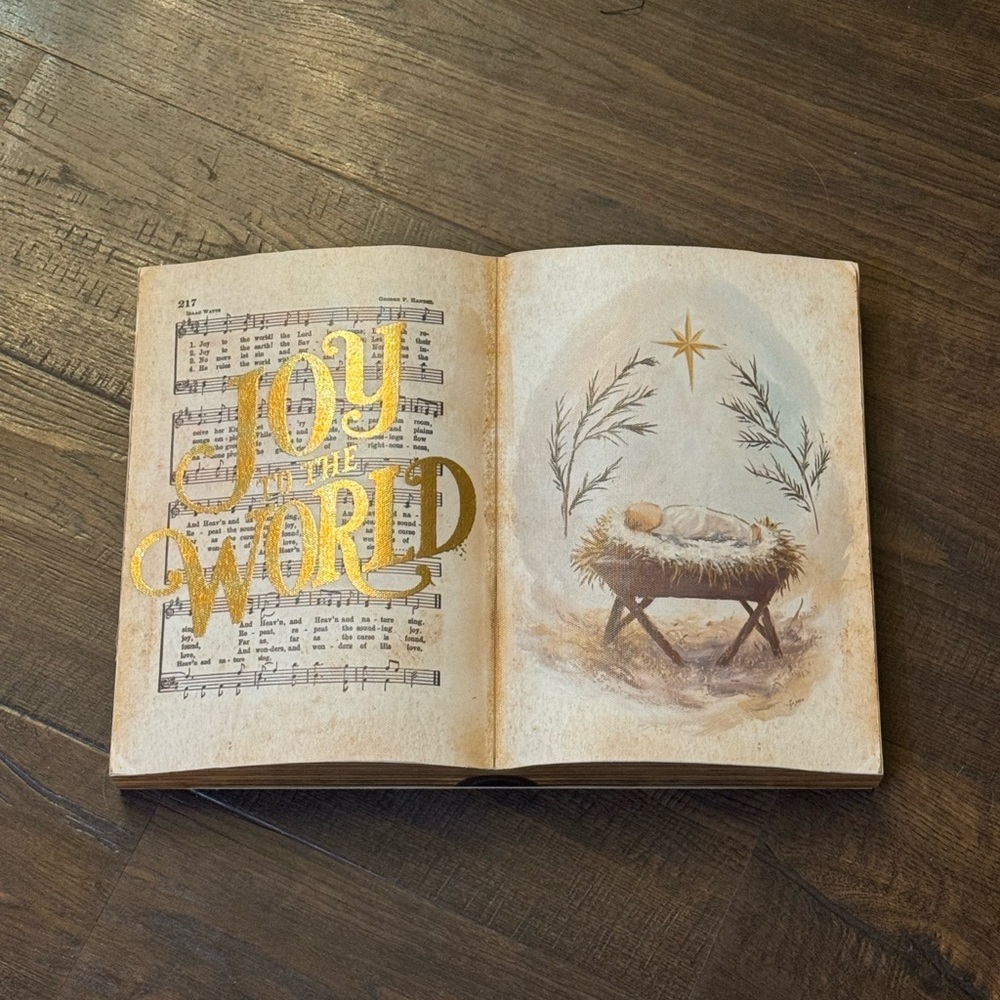 Vintage Style Christmas Book Decor